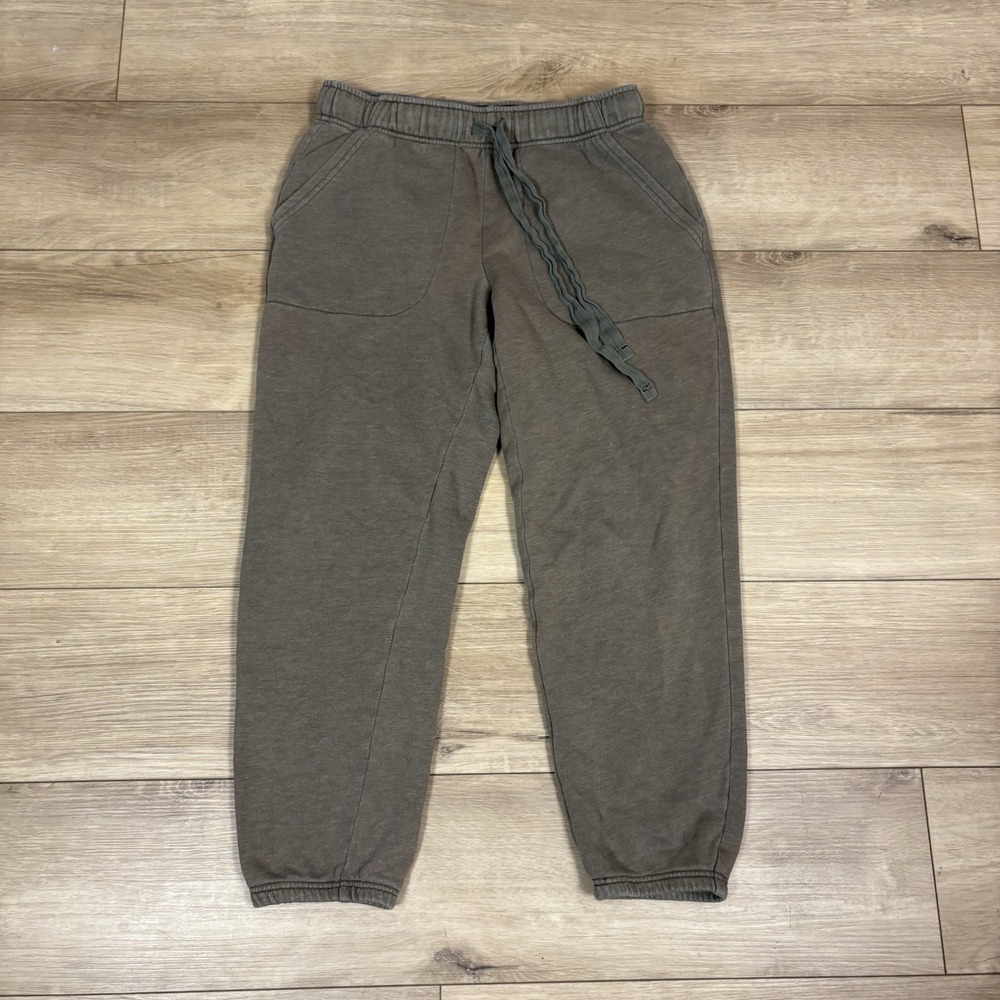 Aerie Sweatpant Joggers Size Small Short Green Pull‎ On Pockets Sweatpants